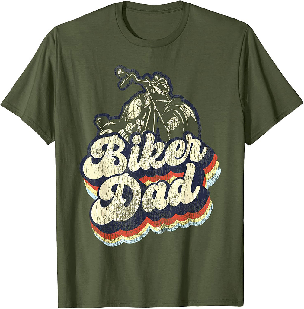 Classic Motorcycle Biker Retro Dad Biker Dad T-Shirt