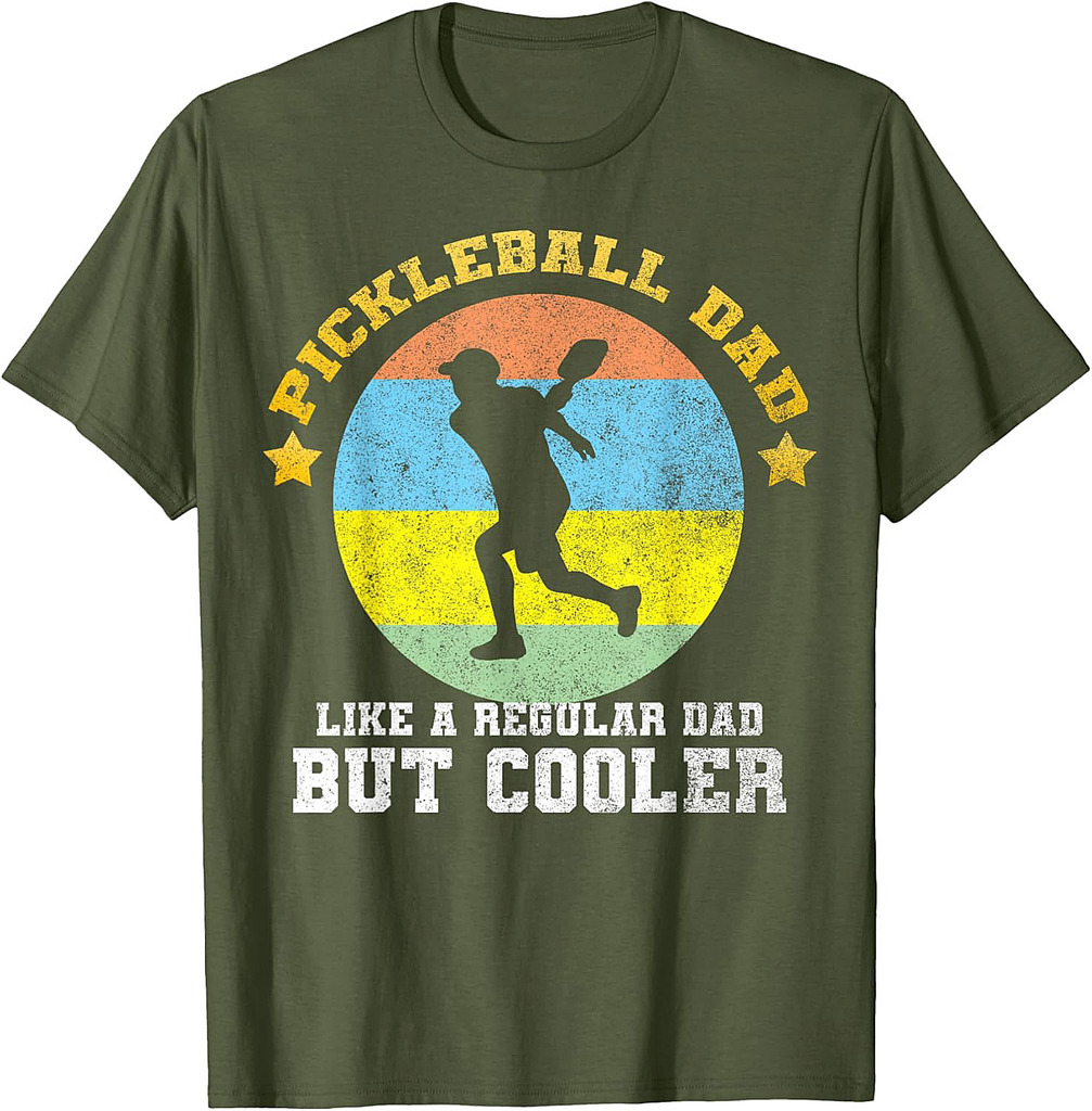 Pickleball Dad Like A Regular Dad But Cooler Father Paddle T-Shirt