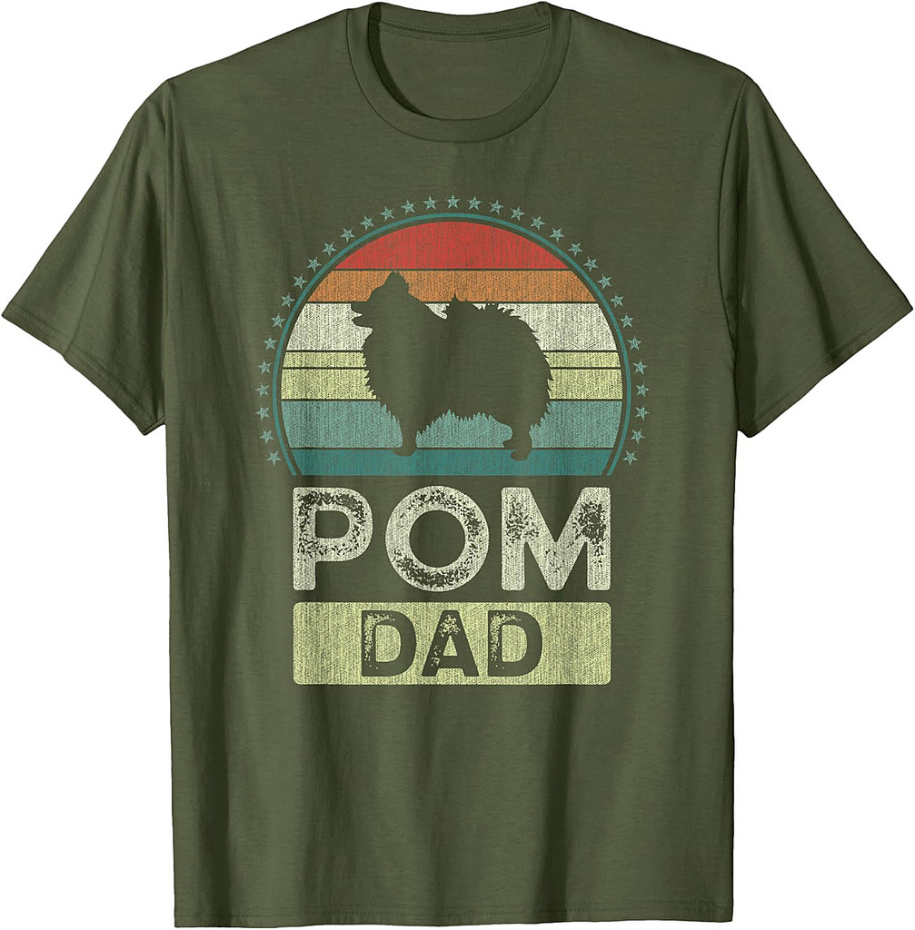 Pom Dad, Father's Day, Pomeranian Dog Daddy T-Shirt