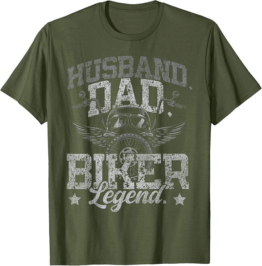 Classic Motorcycle Biker Dad Husband Husband. Dad. Biker T-Shirt