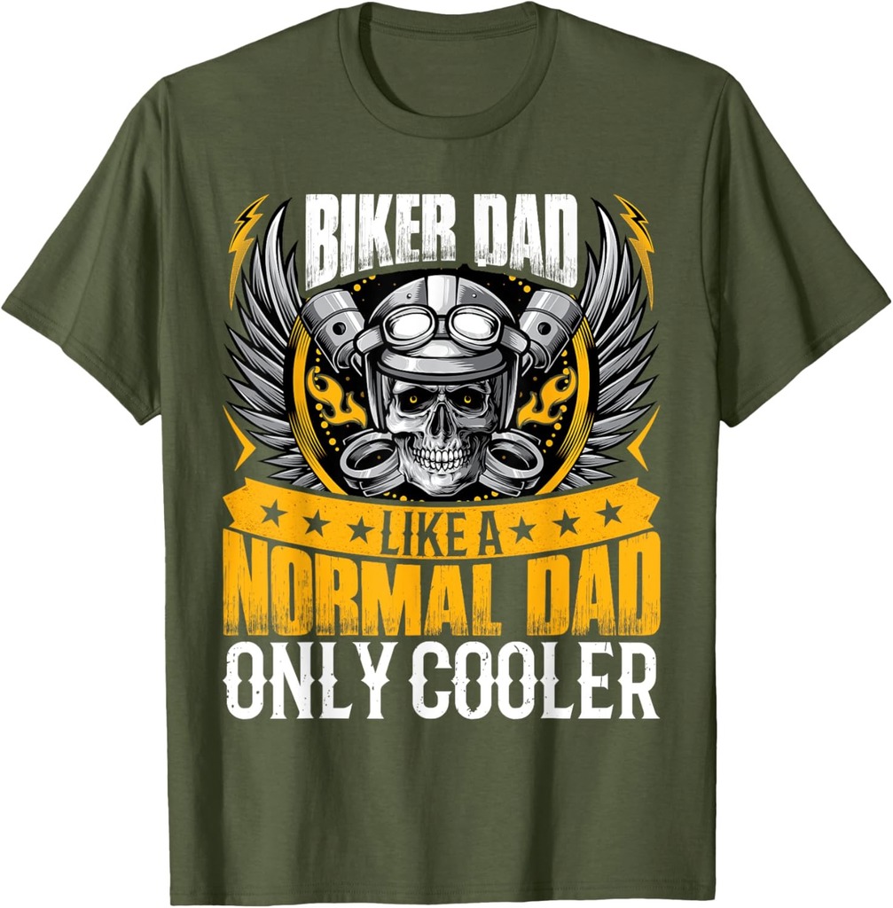 Biker Dad Like a Normal Dad Motorcycle Rider Dad Fathers Day T-Shirt