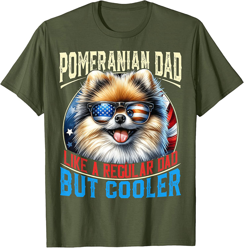 Pomeranian Dad Like A Regular Dad But Cooler Father's Day T-Shirt