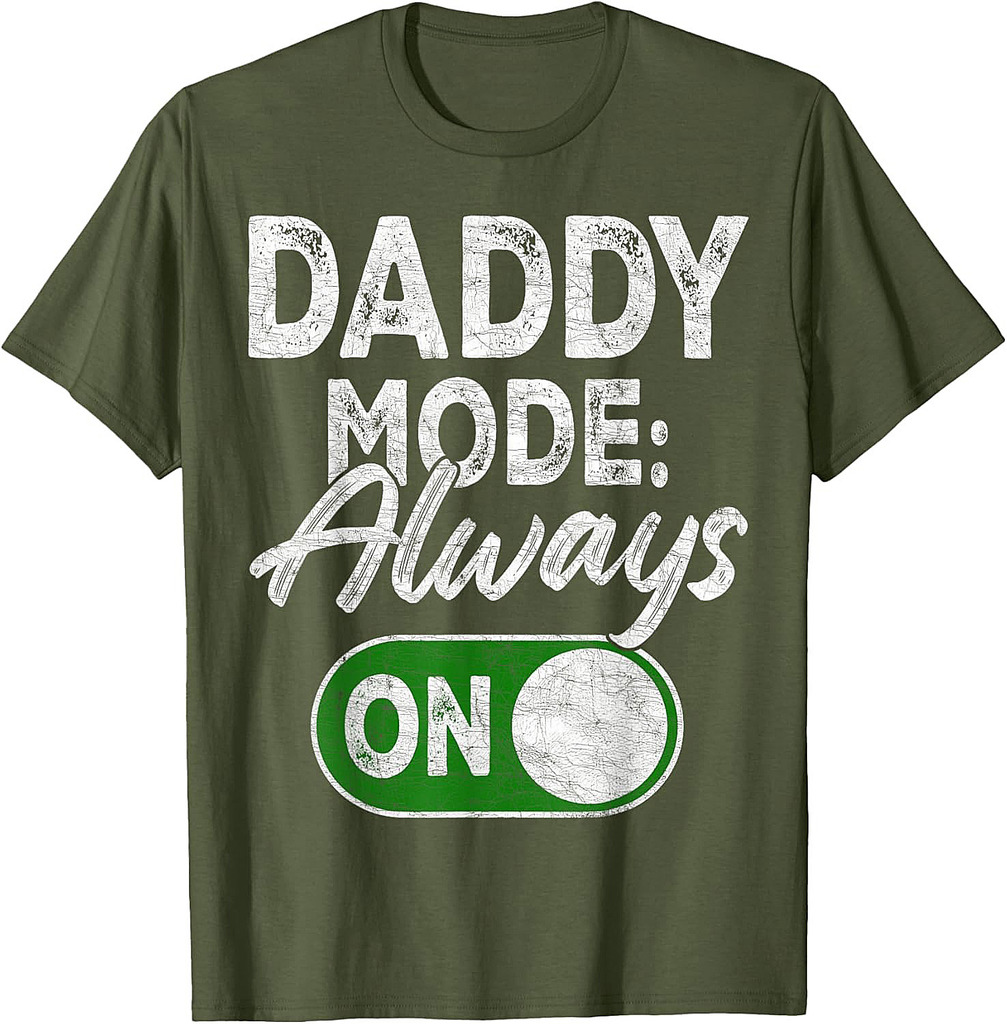 Gamer Dad Fathers Day, Gaming Daddy Mode Always On T-Shirt