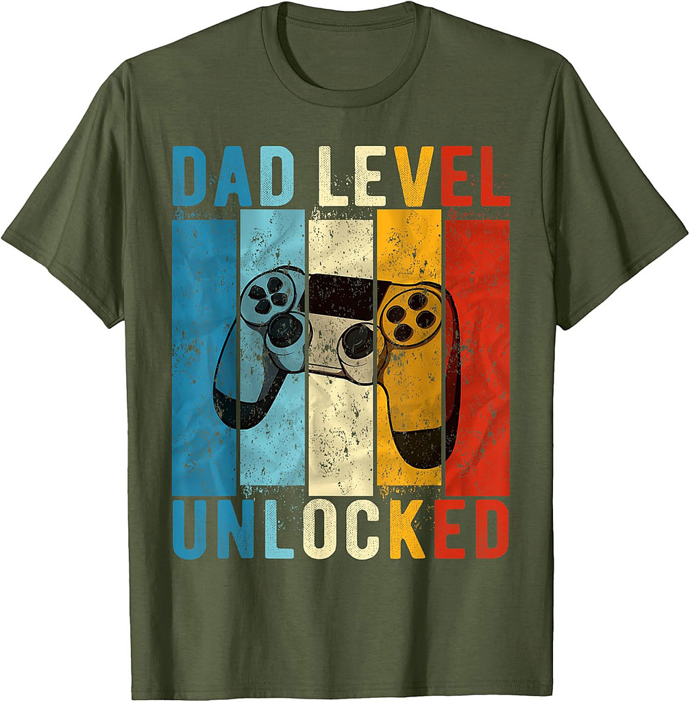 Pregnancy Announcement Dad Level Unlocked New Daddy Father T-Shirt