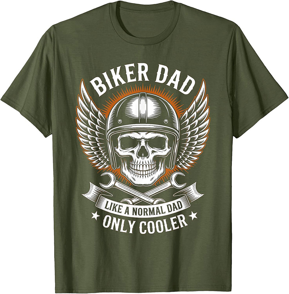 Biker Dad Motorcycle Father Rider Biker Dad Father's Day T-Shirt
