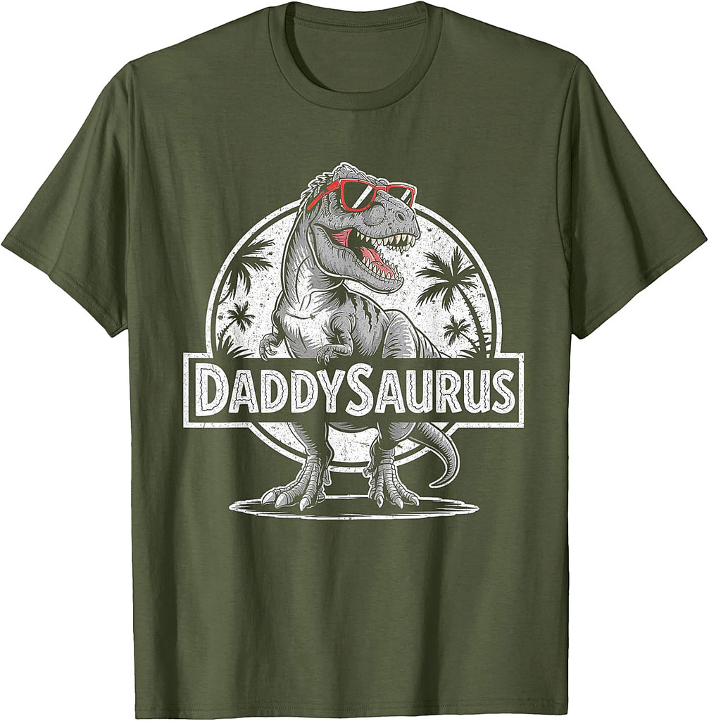 Daddy Saurus T Rex Dinosaur Men Father'S Day Dad Father T-Shirt