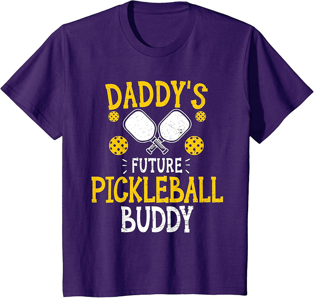 Daddy's Future Pickleball Buddy Dad Pickleball Toddler T-Shirt