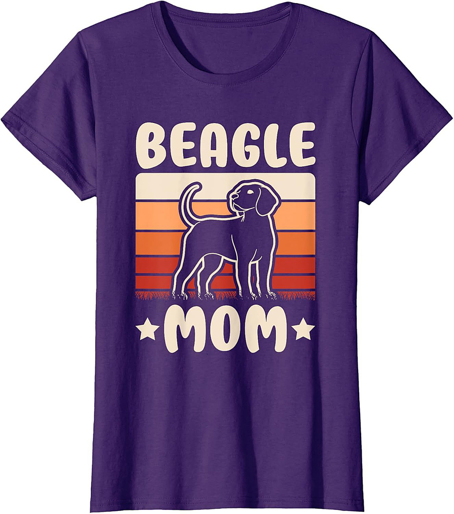 Beagle Mom Retro Beagle Lover Mommy Women T-Shirt