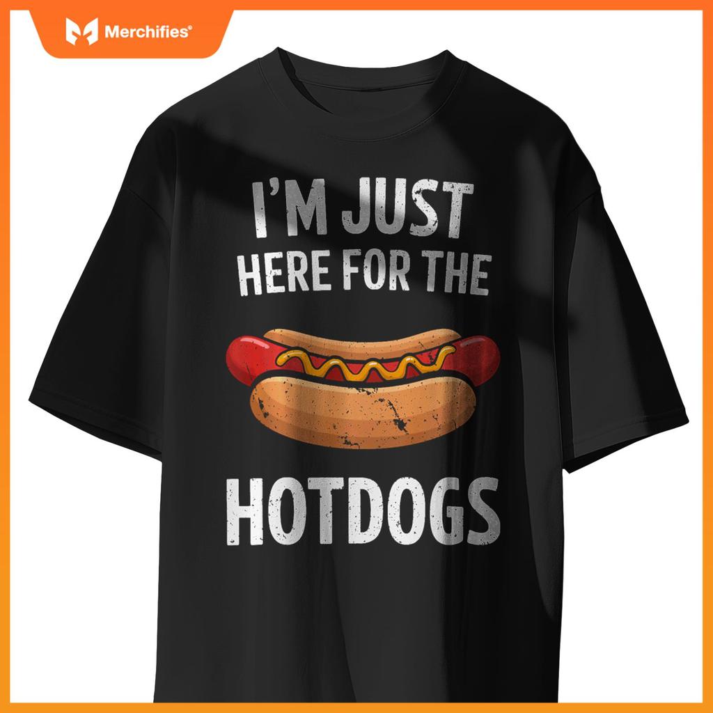 BBQ Grilling Here For The Hot Dogs Backyard BBQ Hotdog Party T-Shirt