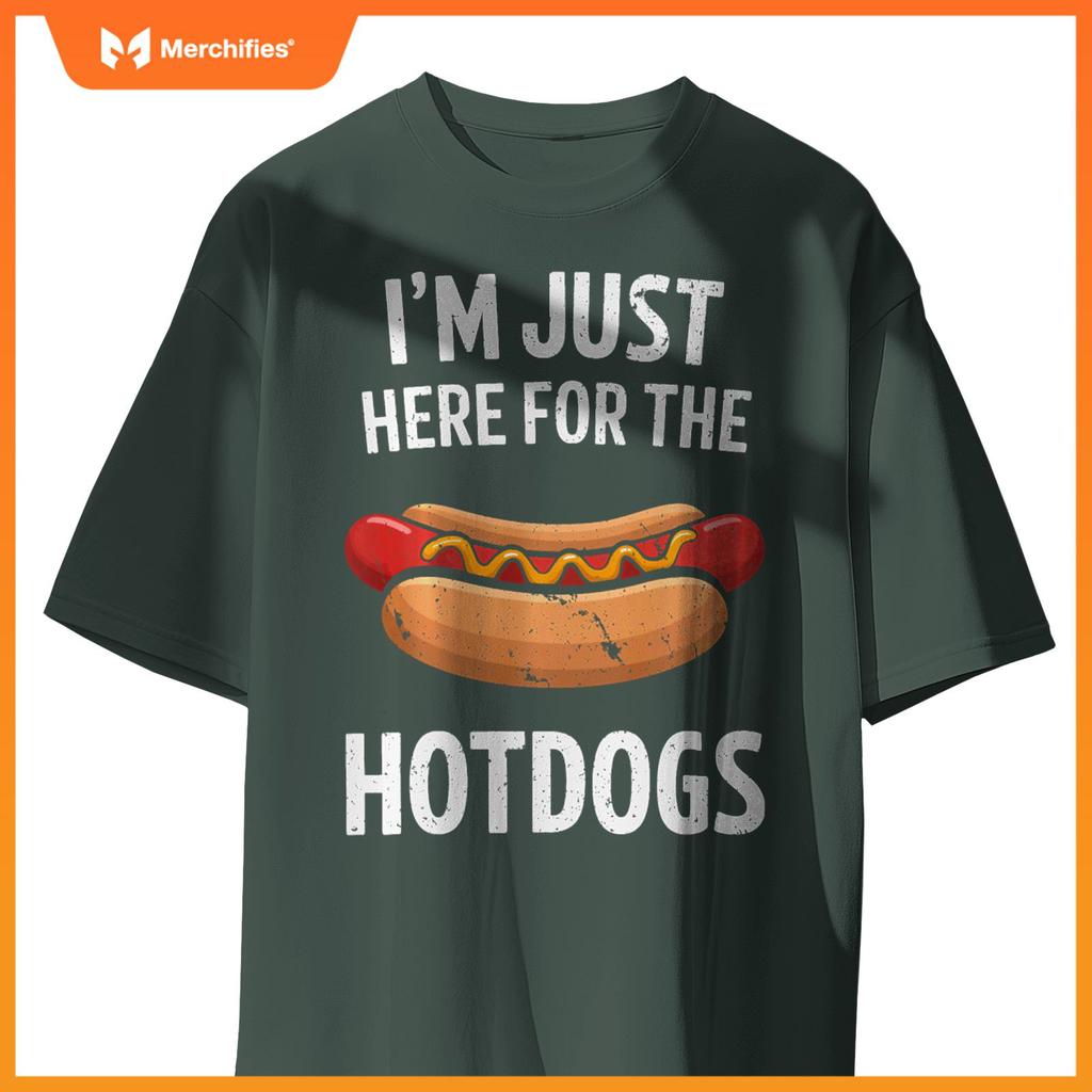 BBQ Grilling Here For The Hot Dogs Backyard BBQ Hotdog Party T-Shirt