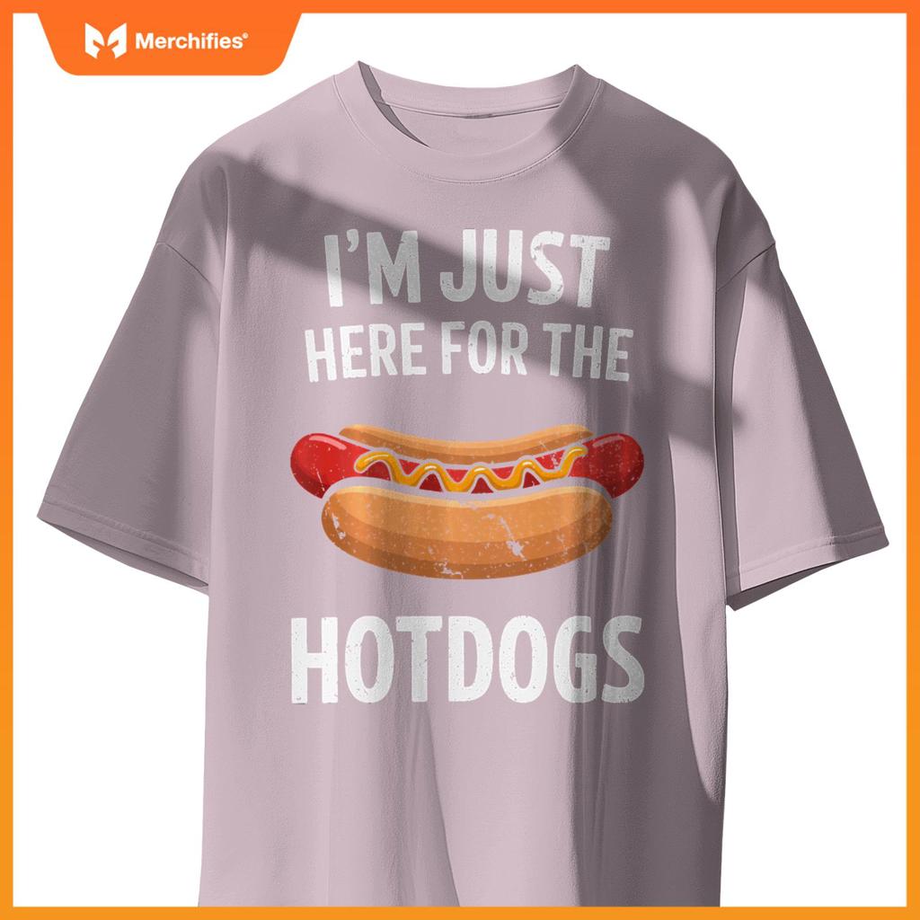 BBQ Grilling Here For The Hot Dogs Backyard BBQ Hotdog Party T-Shirt