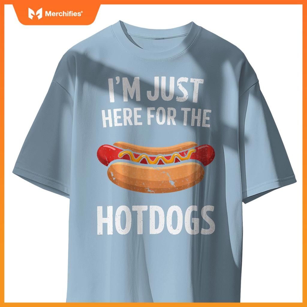BBQ Grilling Here For The Hot Dogs Backyard BBQ Hotdog Party T-Shirt