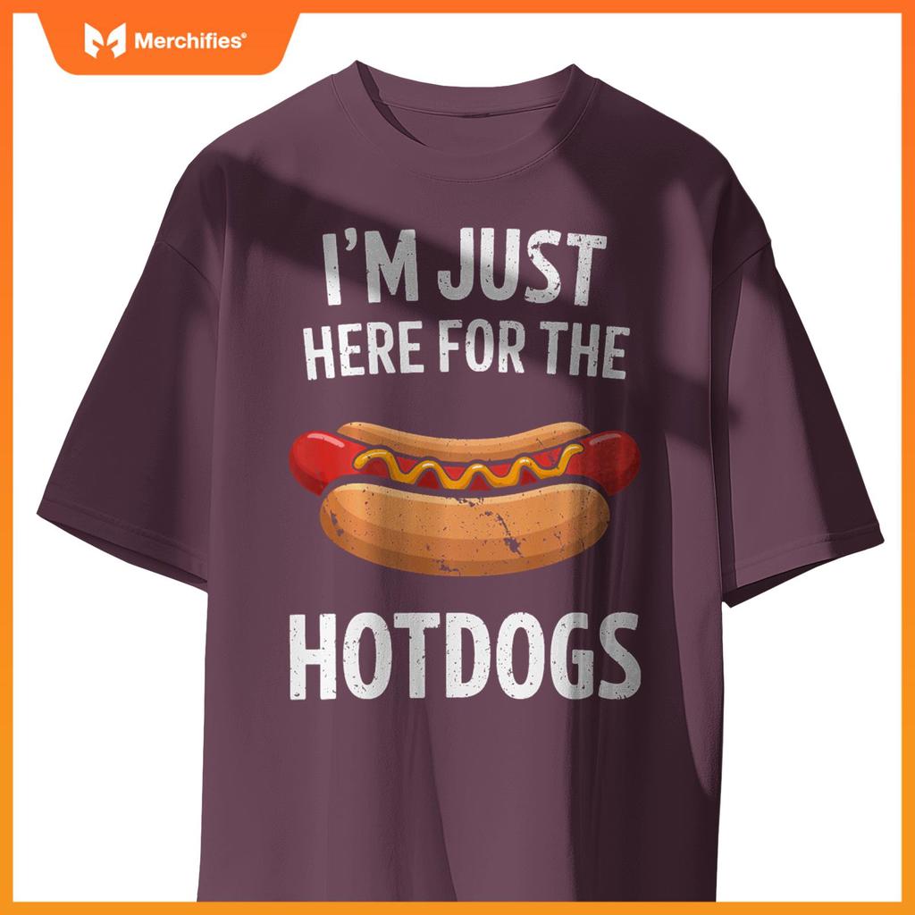 BBQ Grilling Here For The Hot Dogs Backyard BBQ Hotdog Party T-Shirt