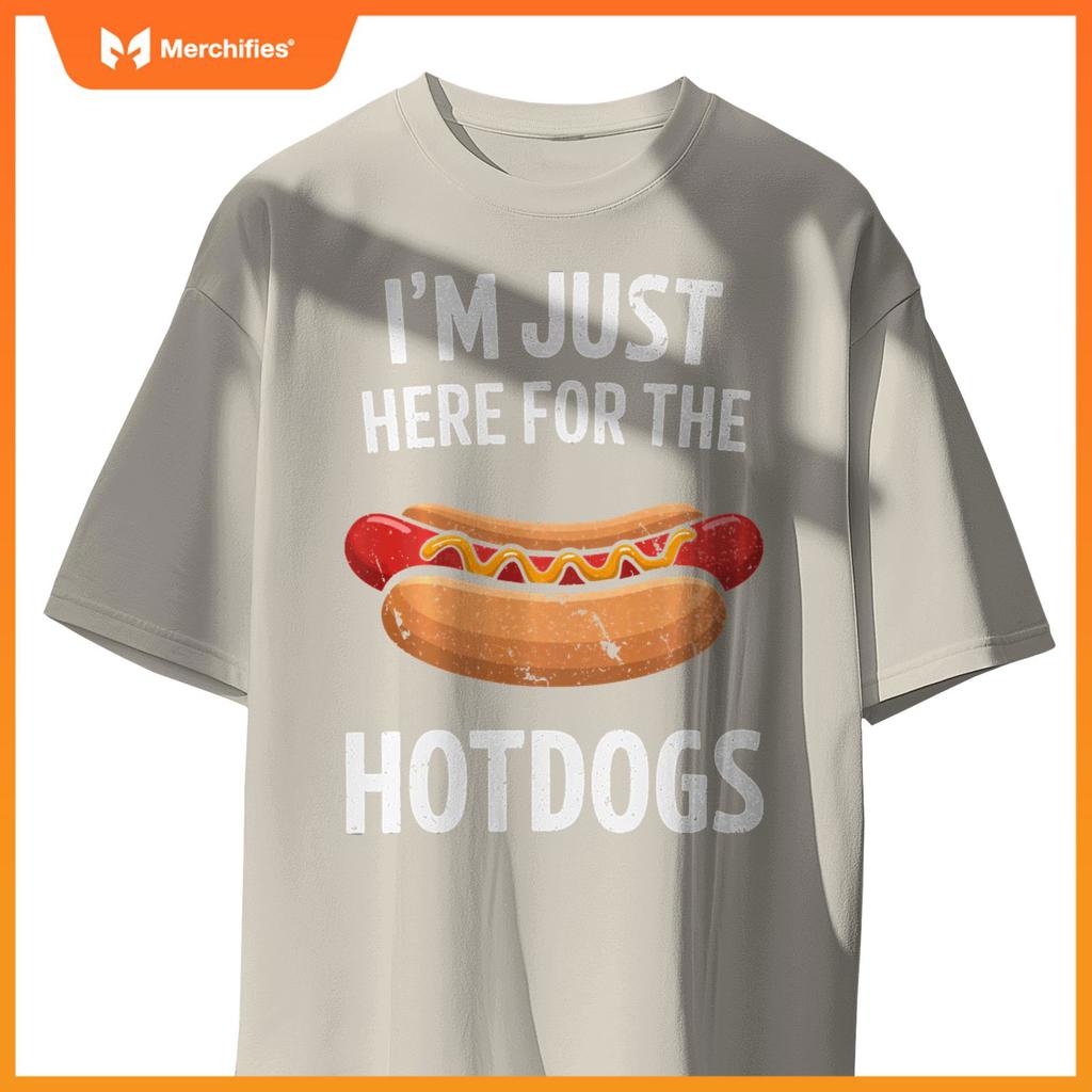BBQ Grilling Here For The Hot Dogs Backyard BBQ Hotdog Party T-Shirt