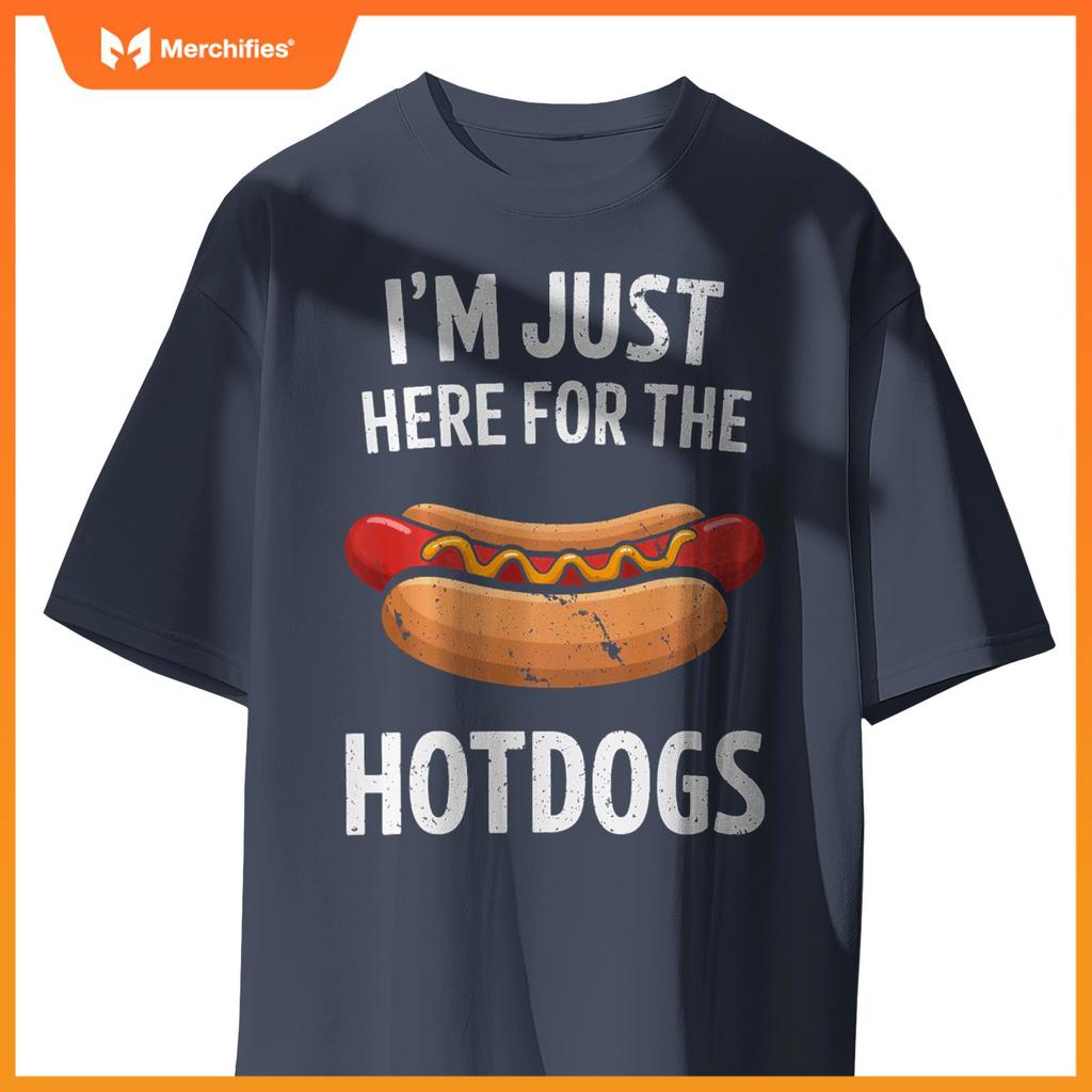 BBQ Grilling Here For The Hot Dogs Backyard BBQ Hotdog Party T-Shirt