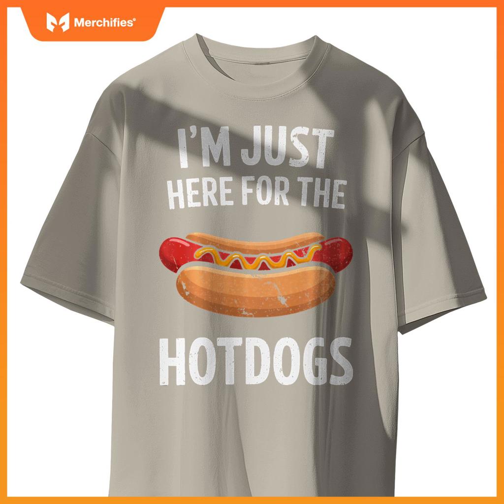 BBQ Grilling Here For The Hot Dogs Backyard BBQ Hotdog Party T-Shirt
