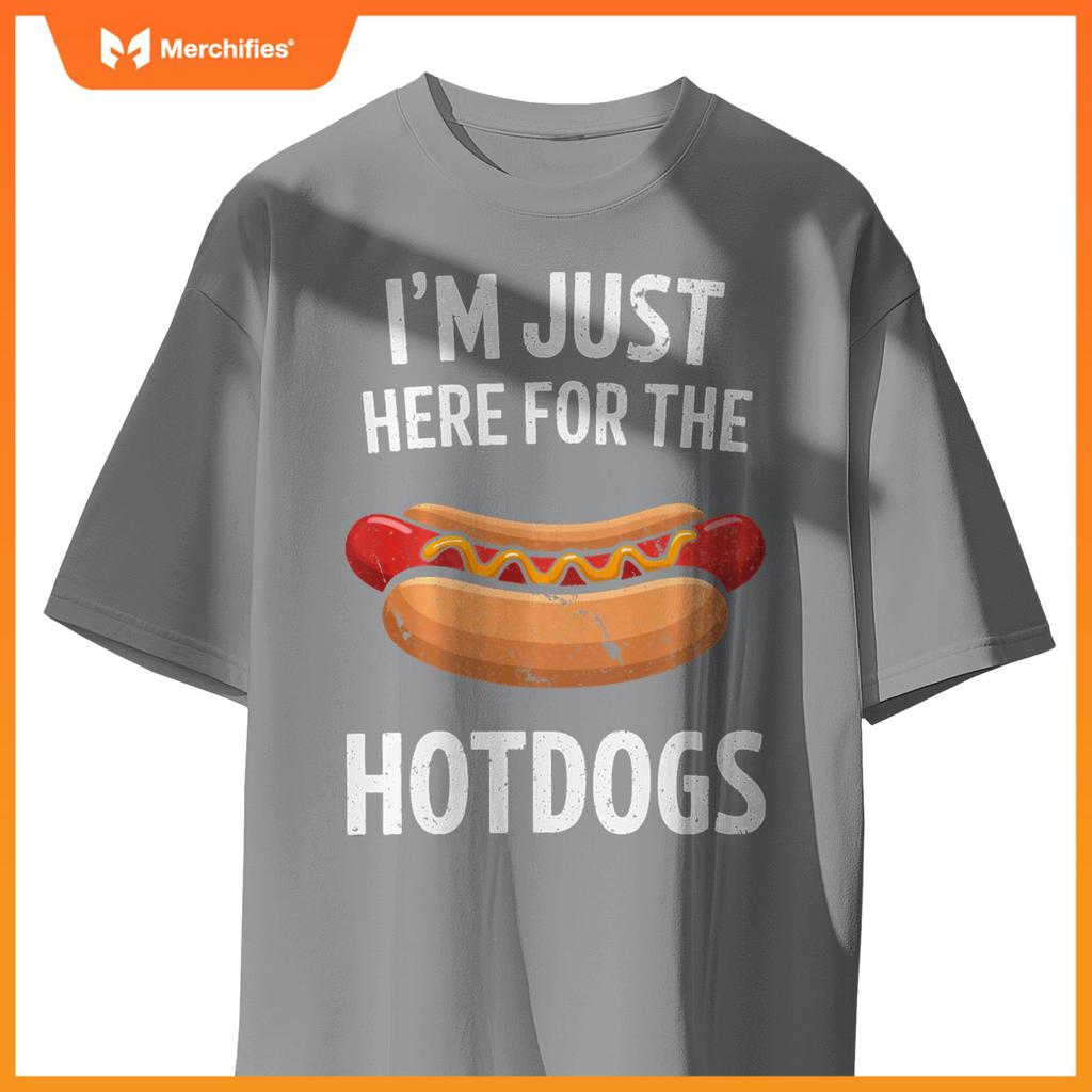 BBQ Grilling Here For The Hot Dogs Backyard BBQ Hotdog Party T-Shirt