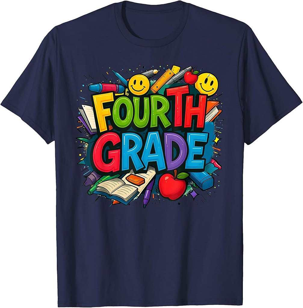 Back To School Fourth Grade Team Happy First Day Of School T-Shirt