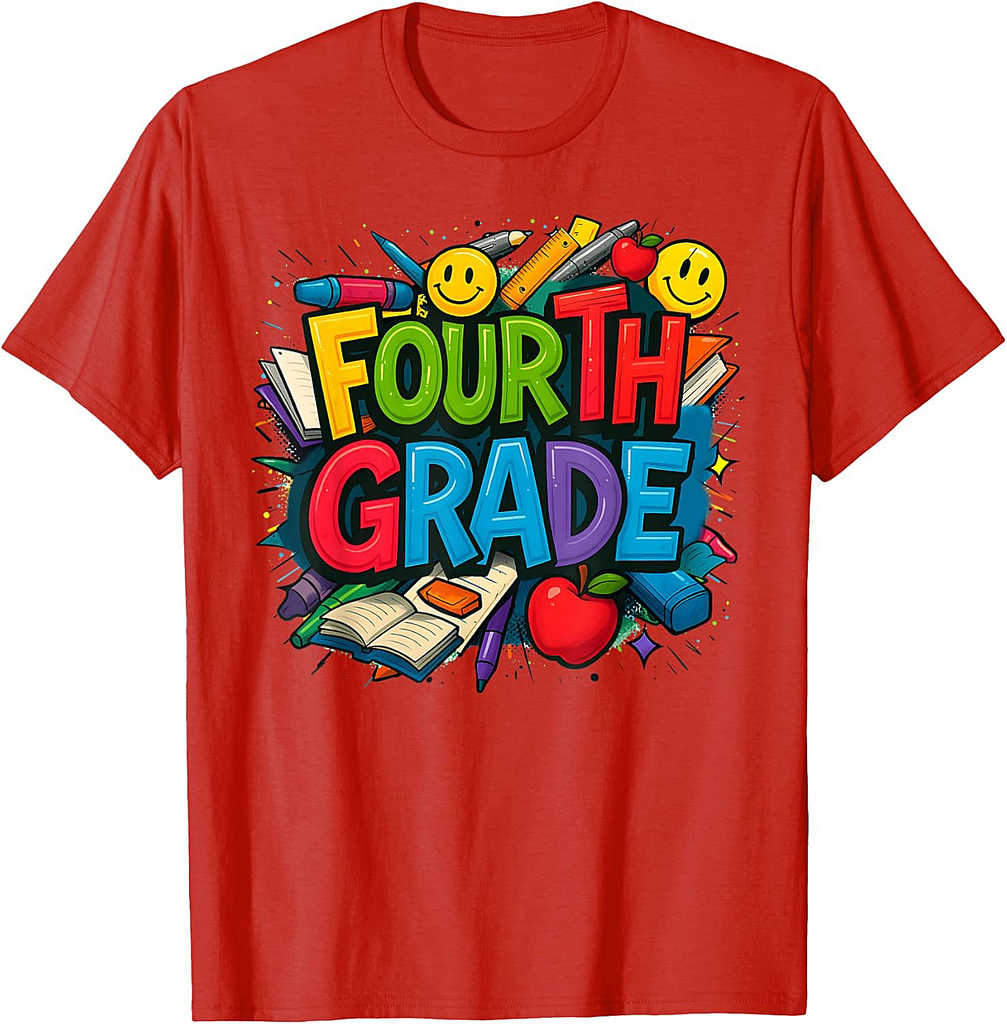Back To School Fourth Grade Team Happy First Day Of School T-Shirt