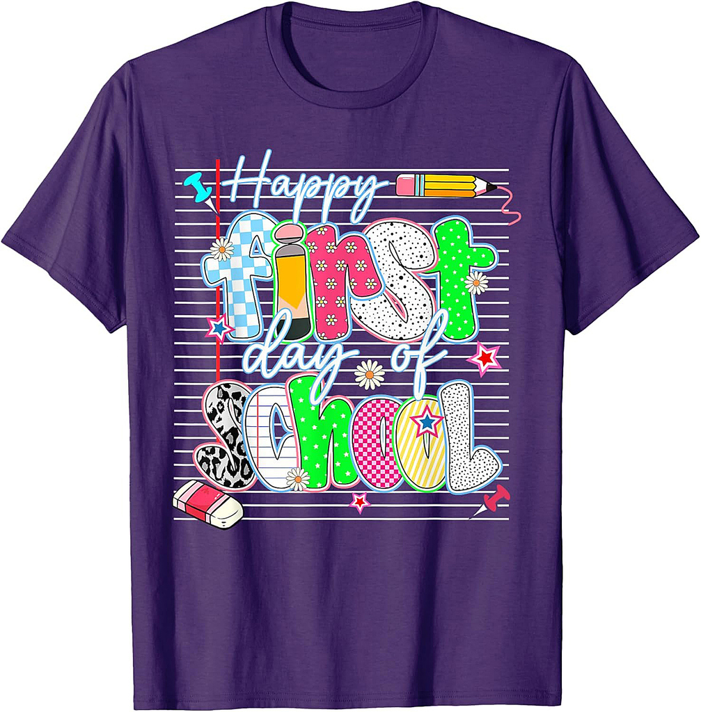 Back To School Happy First Day Of School Boy Girl Teacher T-Shirt