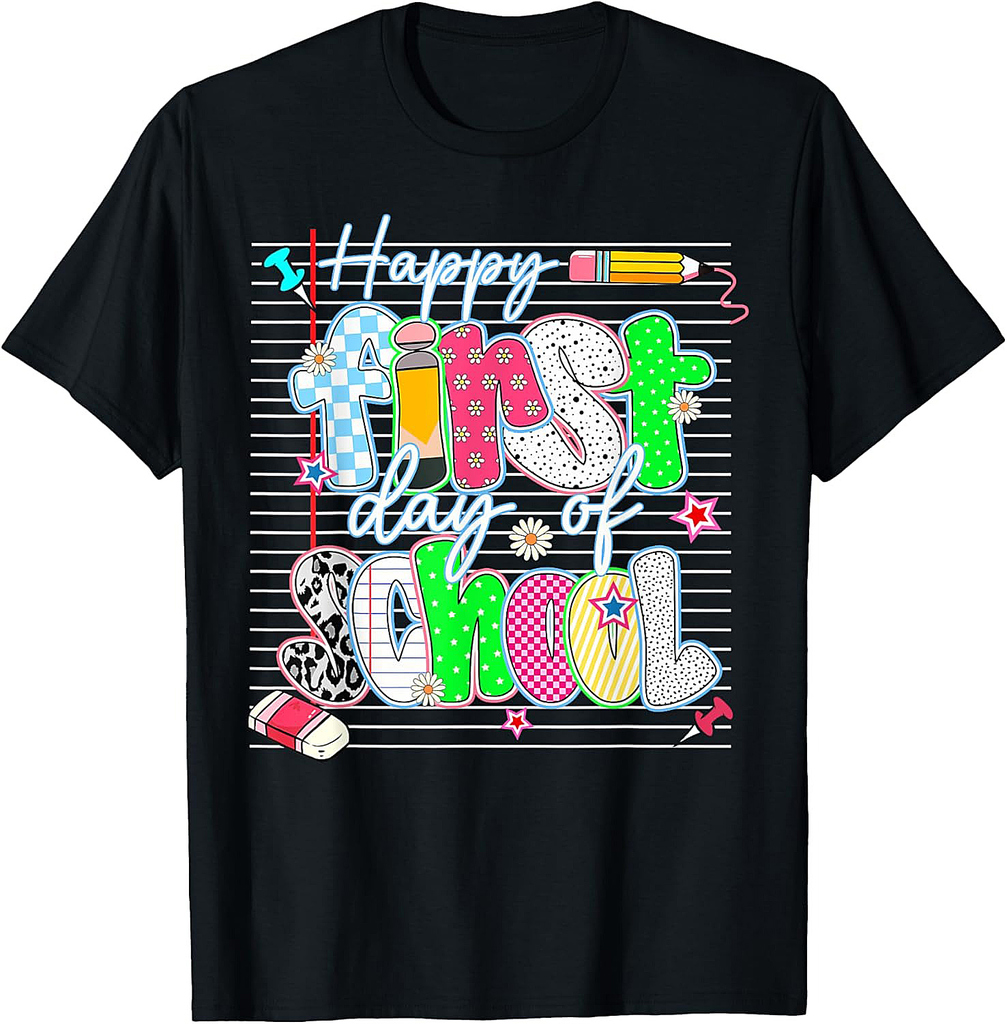 Back To School Happy First Day Of School Boy Girl Teacher T-Shirt
