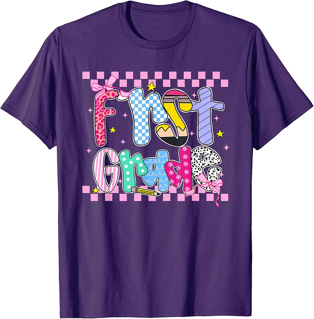 Back To School Hello First Grade Team 1st Grade Boy Girl T-Shirt