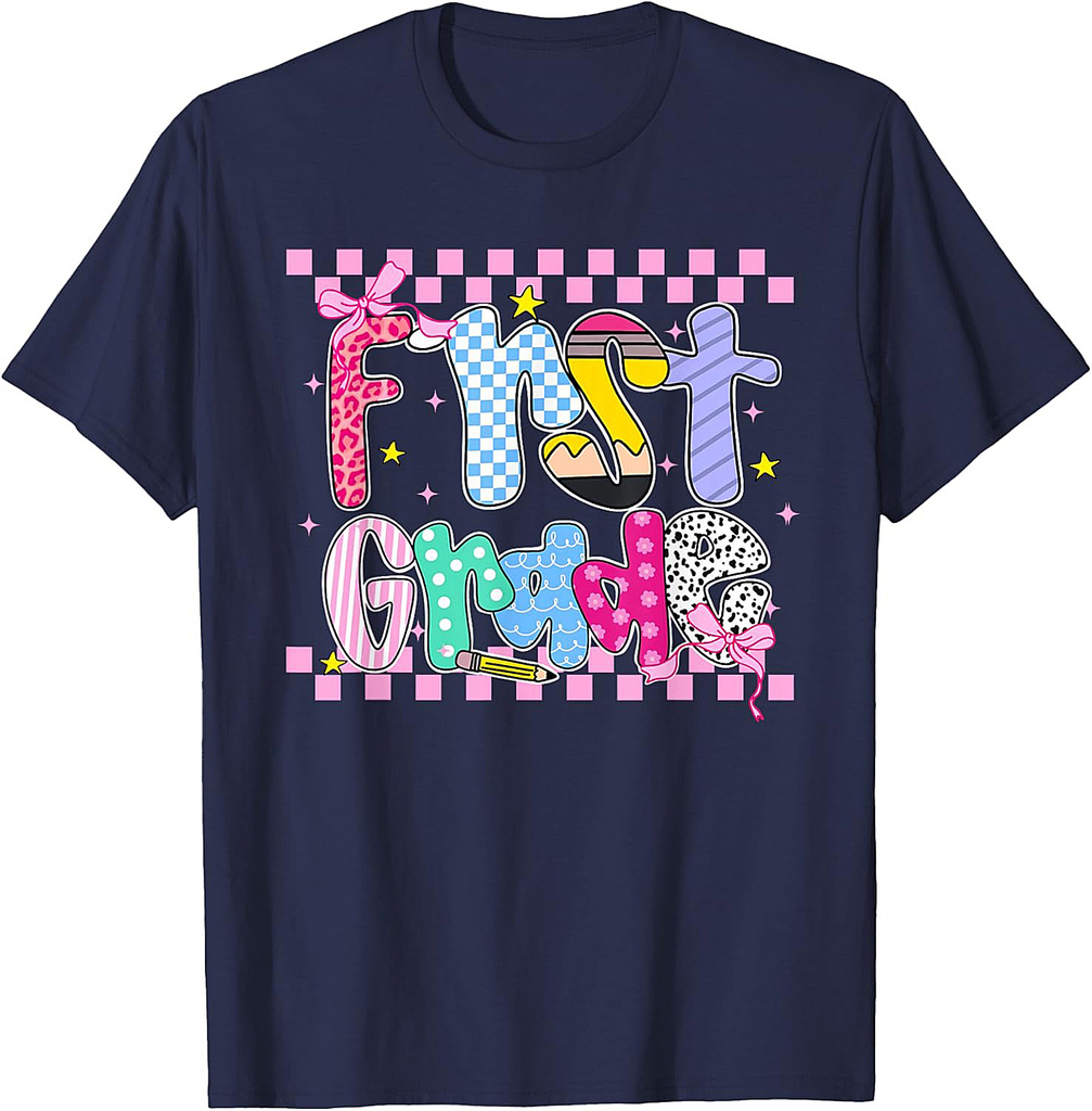 Back To School Hello First Grade Team 1st Grade Boy Girl T-Shirt