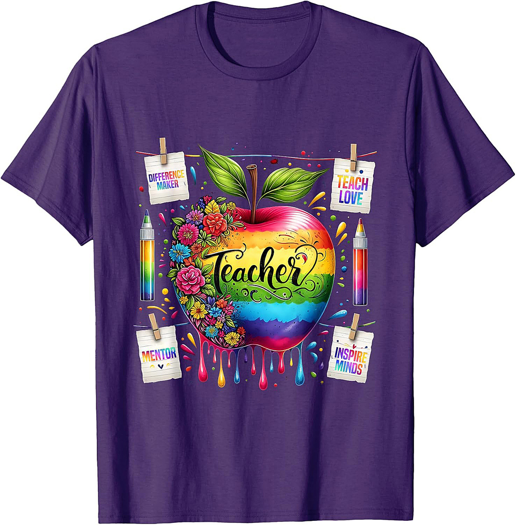 Back To School Inspire Teach Love Teacher T-Shirt