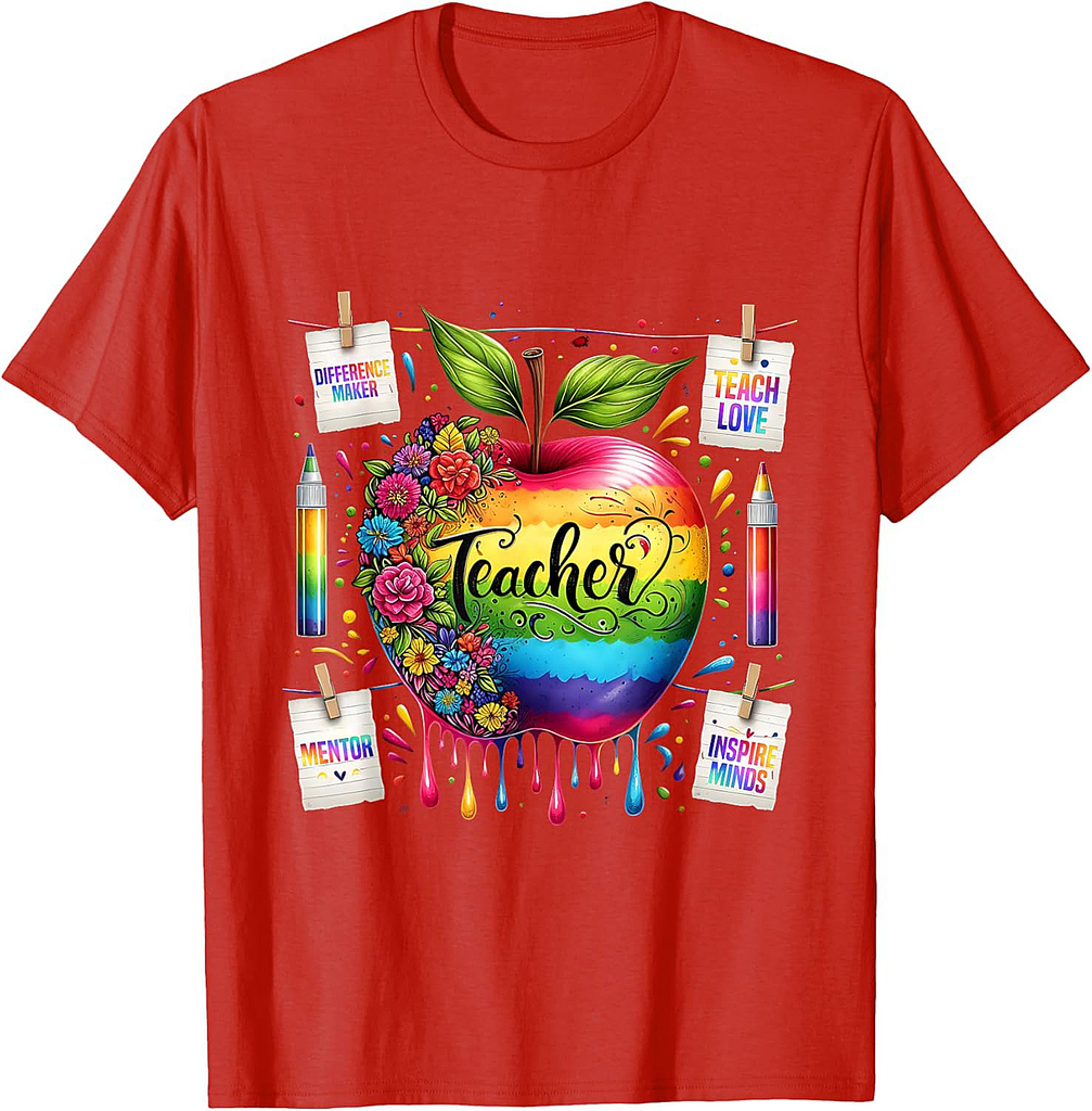 Back To School Inspire Teach Love Teacher T-Shirt