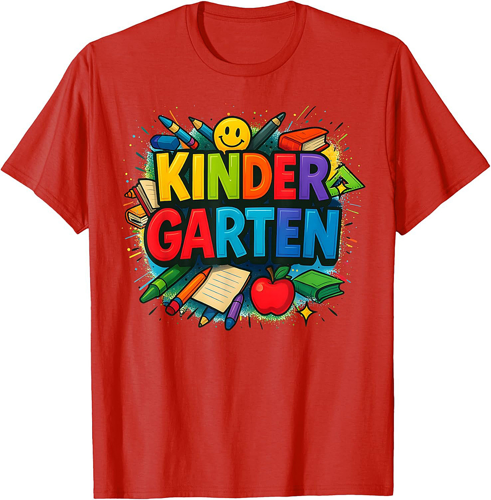 Back To School Kindergarten Team Happy First Day Of School T-Shirt