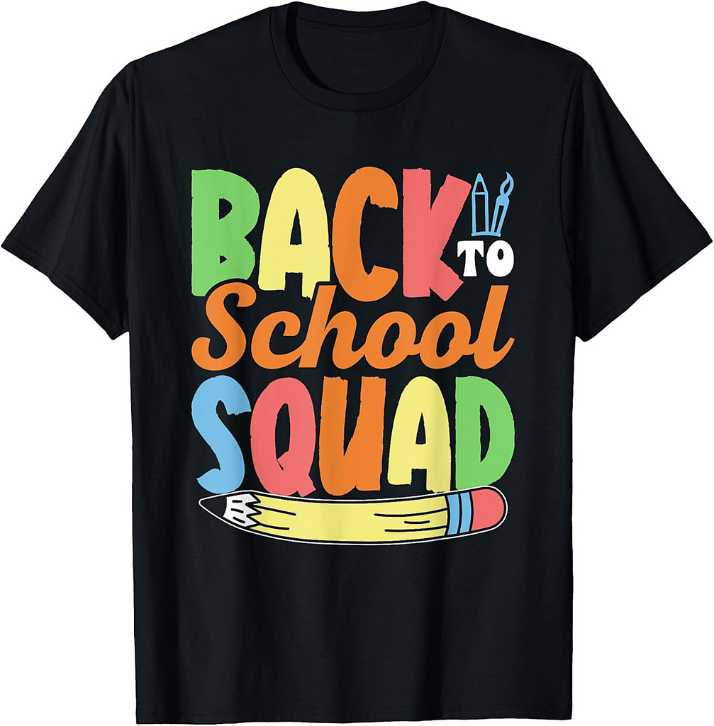 Back To School Squad Kids Teacher Pupil Back To School T-Shirt