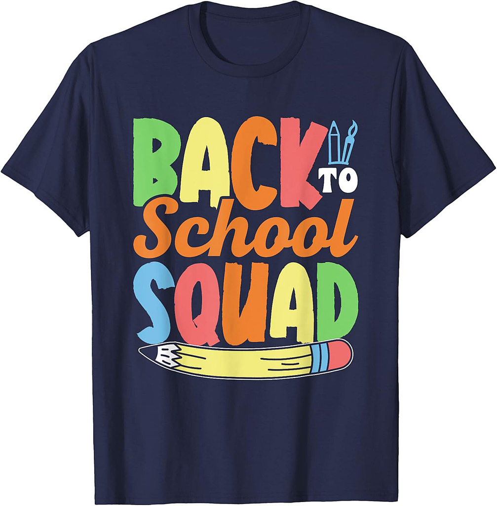 Back To School Squad Kids Teacher Pupil Back To School T-Shirt