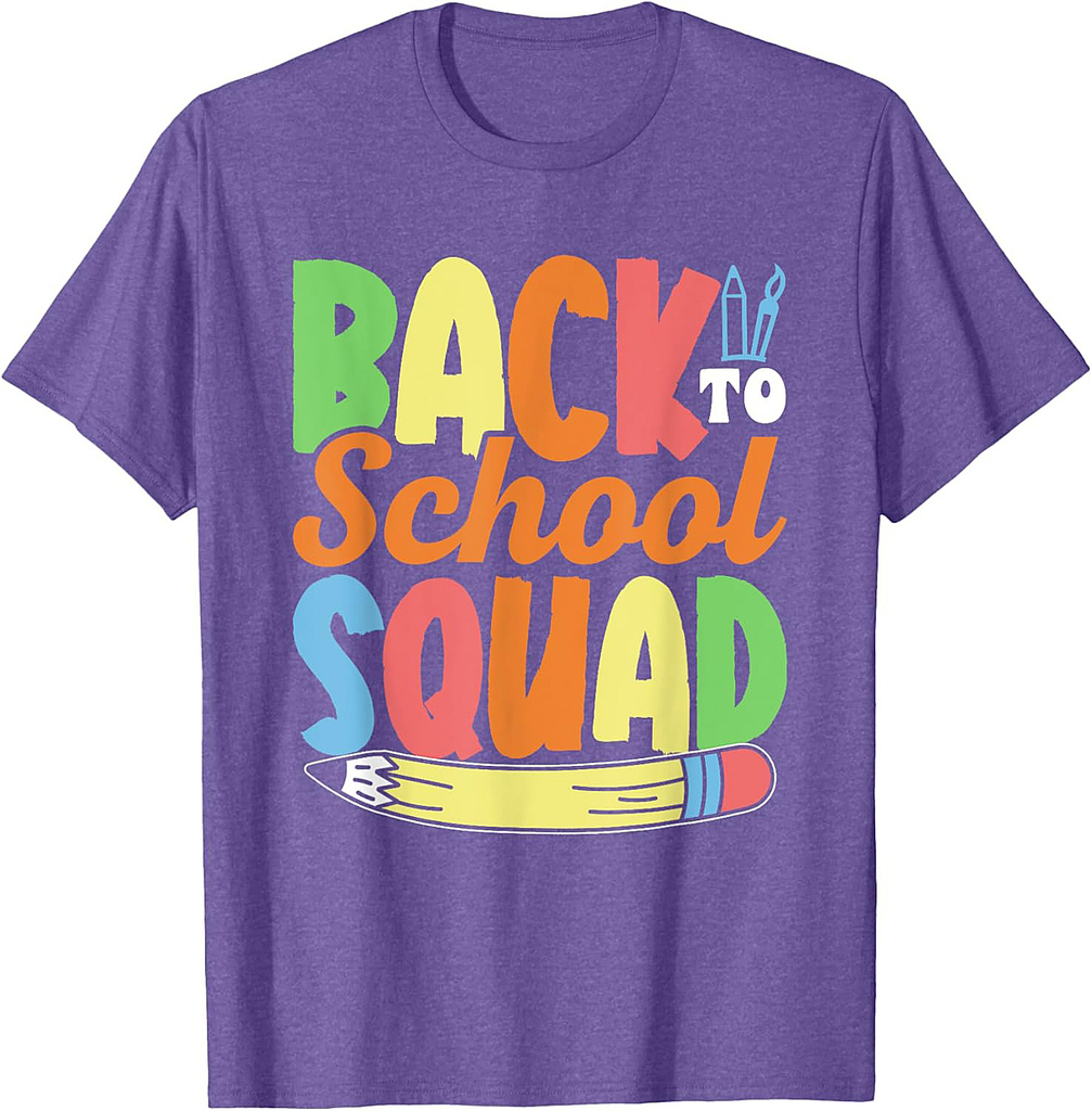 Back To School Squad Kids Teacher Pupil Back To School T-Shirt