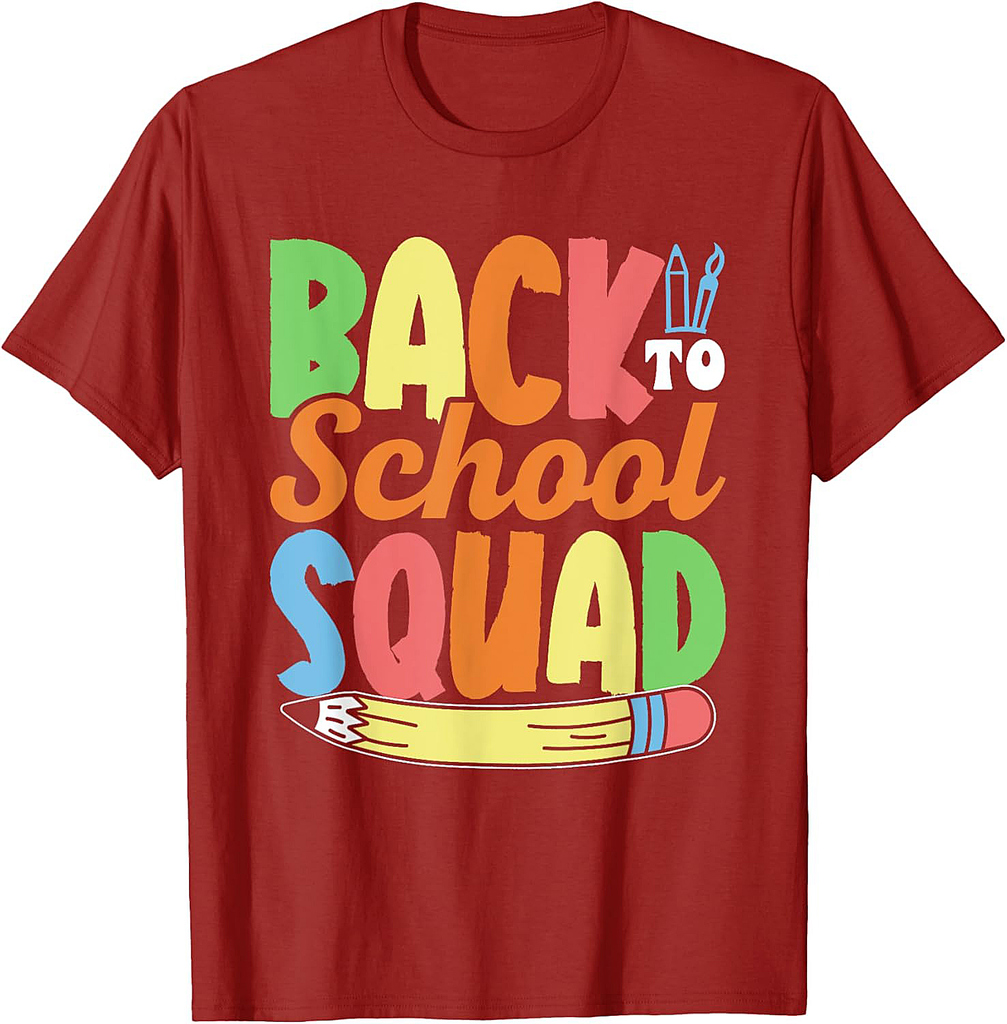 Back To School Squad Kids Teacher Pupil Back To School T-Shirt