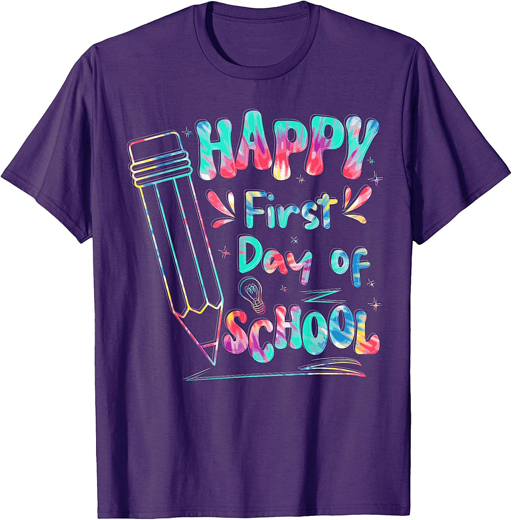 Back To School Teacher Student Happy First Day Of School Kid T-Shirt
