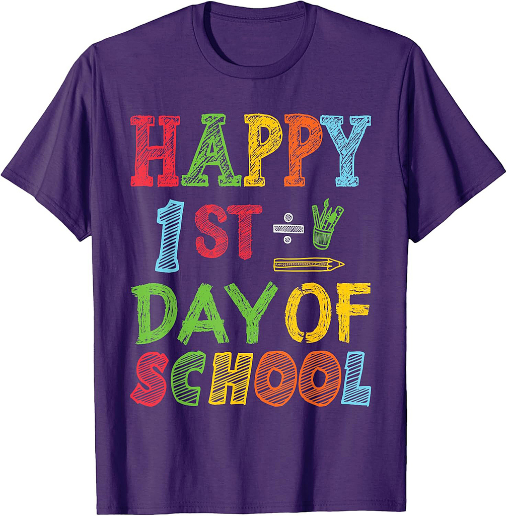 Back To School Teacher Student Happy First Day Of School T-Shirt