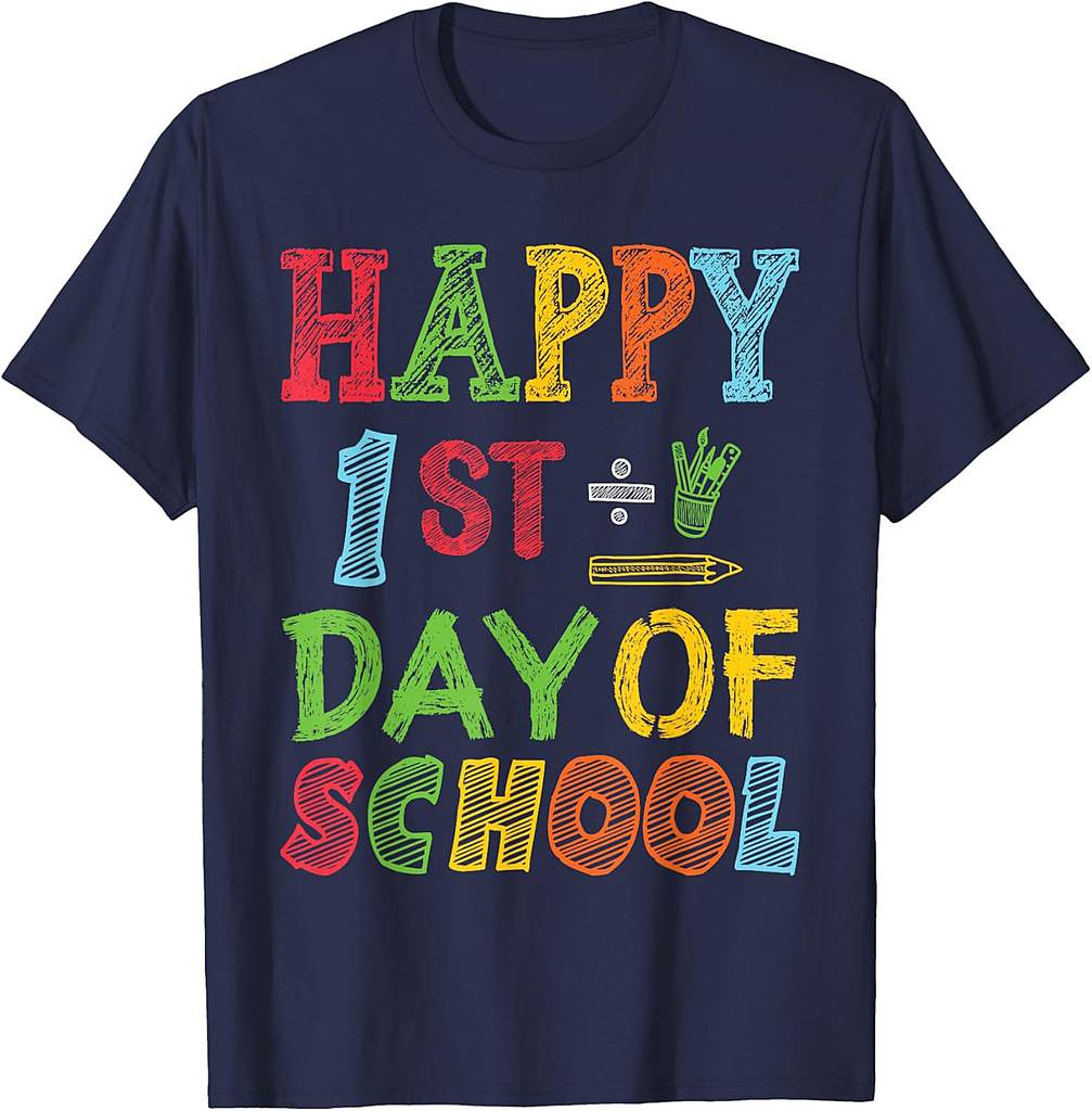 Back To School Teacher Student Happy First Day Of School T-Shirt