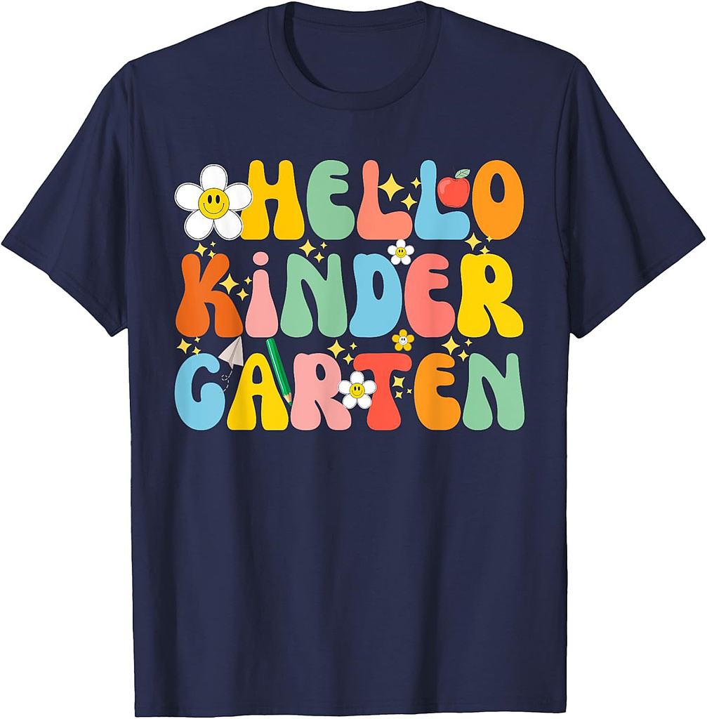 Back to School Hello Kindergarten Squad Teachers & Students T-Shirt