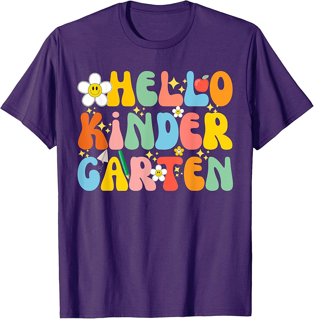 Back to School Hello Kindergarten Squad Teachers & Students T-Shirt