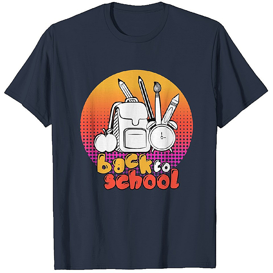 Back to School T Shirts Heavyweight T-shirt Men - Orange