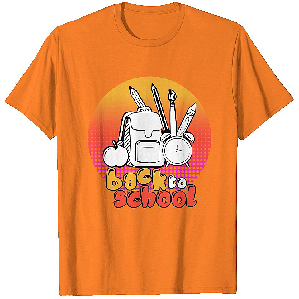 Back to School T Shirts Heavyweight T-shirt Men - Orange