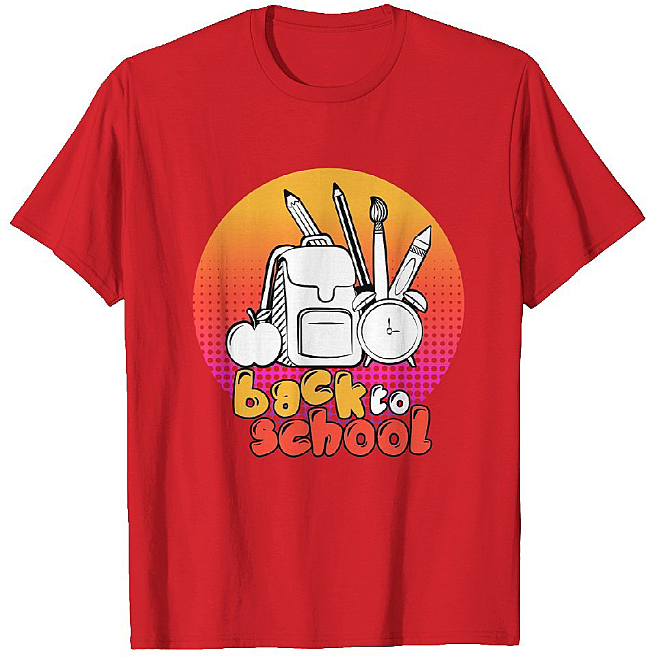 Back to School T Shirts Heavyweight T-shirt Men - Orange