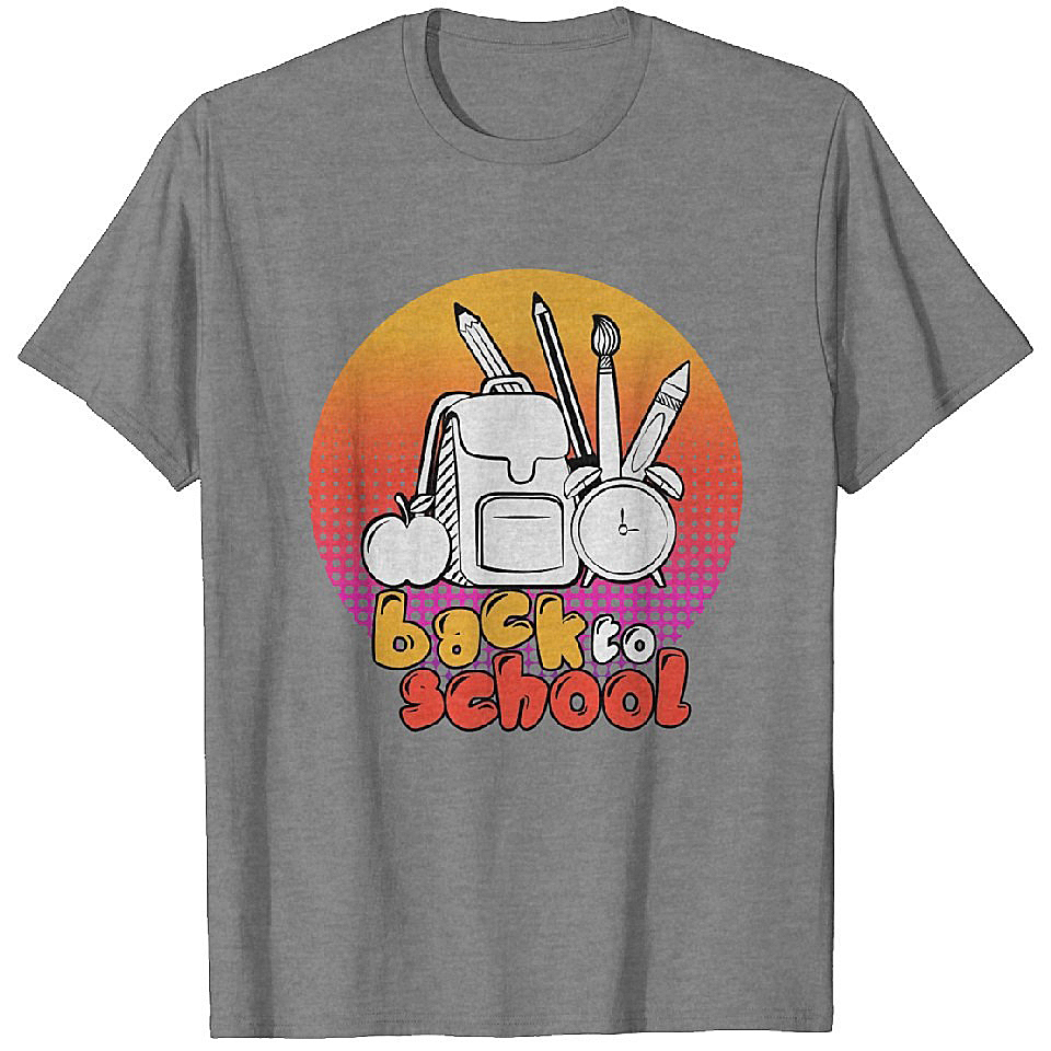 Back to School T Shirts Heavyweight T-shirt Men - Orange