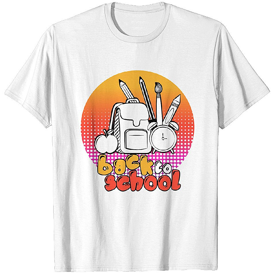 Back to School T Shirts Heavyweight T-shirt Men - Orange