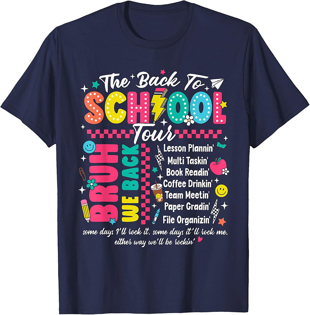 Back to School Teacher Tour First Day T-Shirt - Classic Tee for Student and Teacher