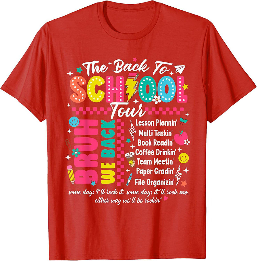 Back to School Teacher Tour First Day T-Shirt - Classic Tee for Student and Teacher