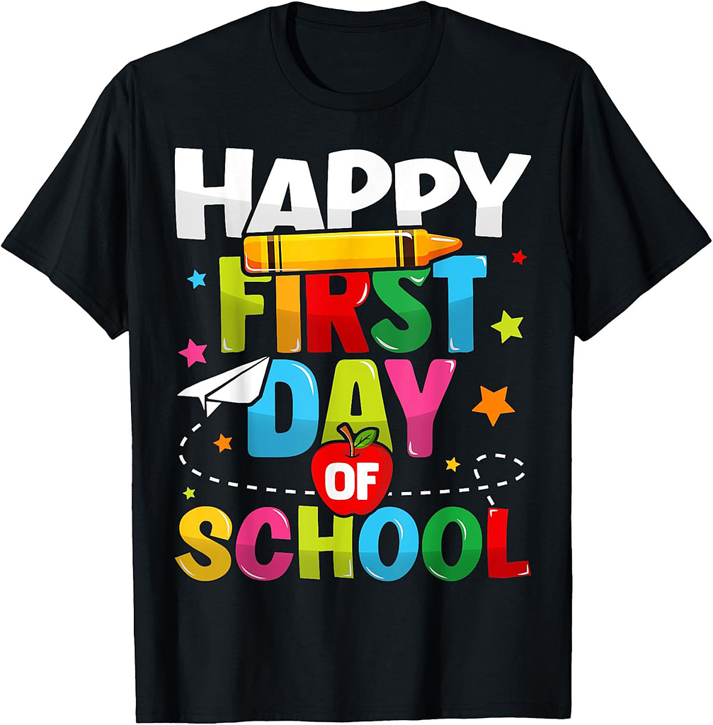 Back to School Teachers Kids Child Happy First Day of School T-Shirt