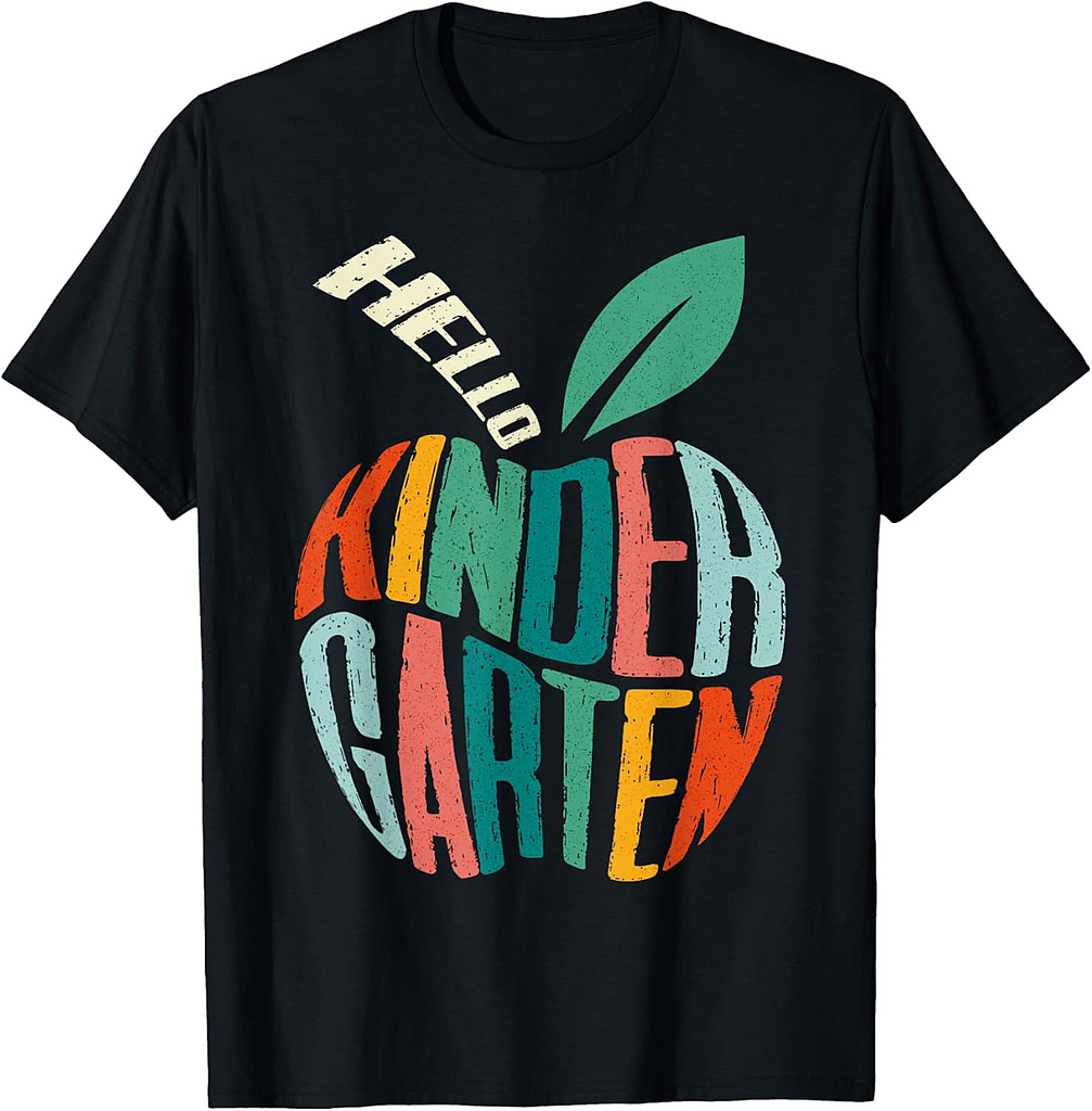 Back to School Teachers Students tee Hello Kindergarten T-Shirt