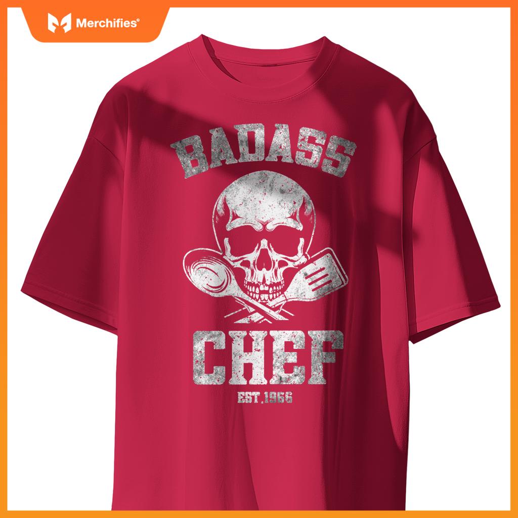 Badass Chef Est. 1966 Funny Cook T-Shirt