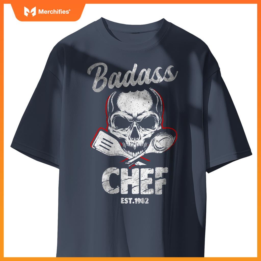 Badass Chef Est. 1982 Funny Cook T-Shirt